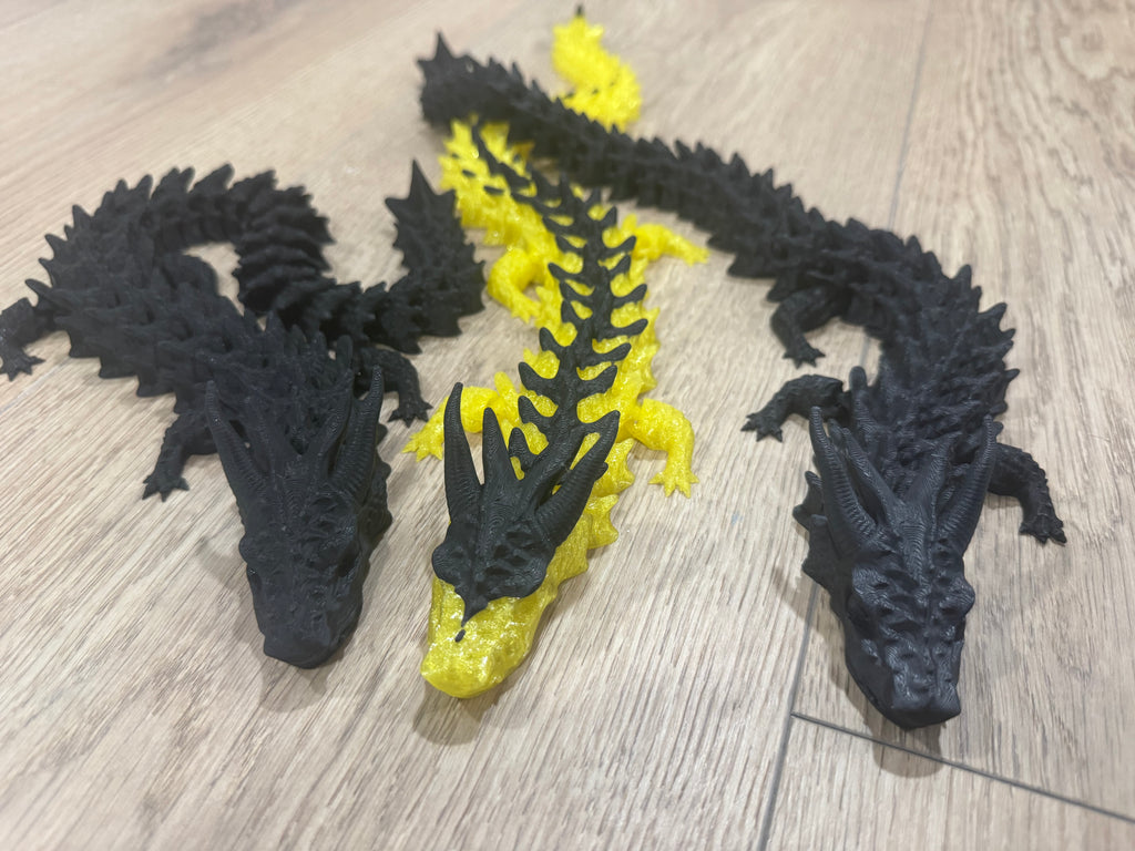 3D Printed Articulated Crystal Dragon Fidget Toy