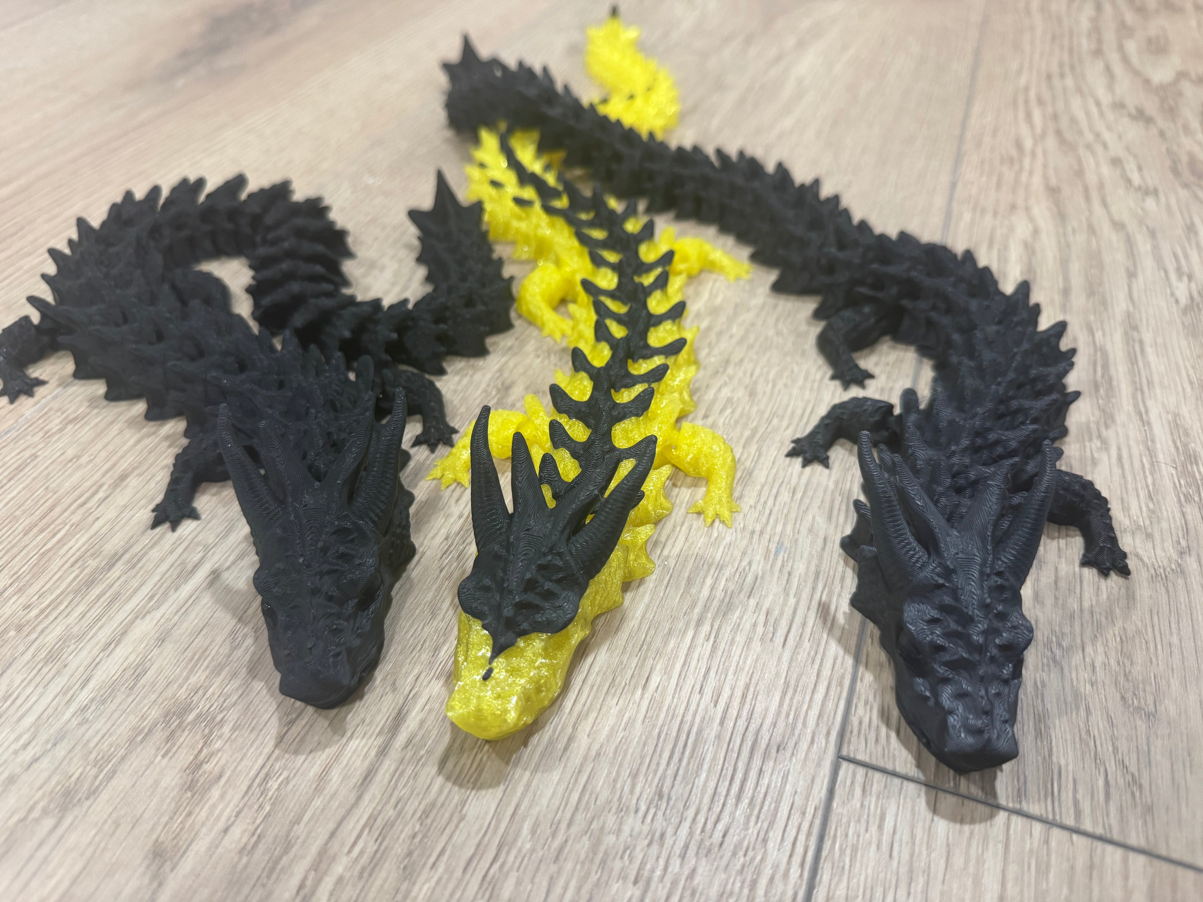 3D Printed Articulated Crystal Dragon Fidget Toy