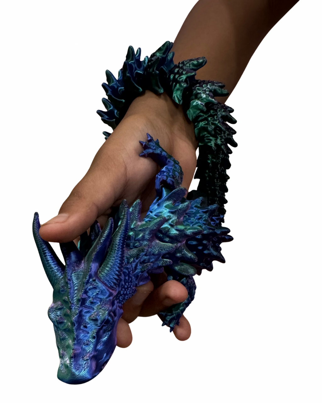 3D Printed Articulated Crystal Dragon Fidget Toy