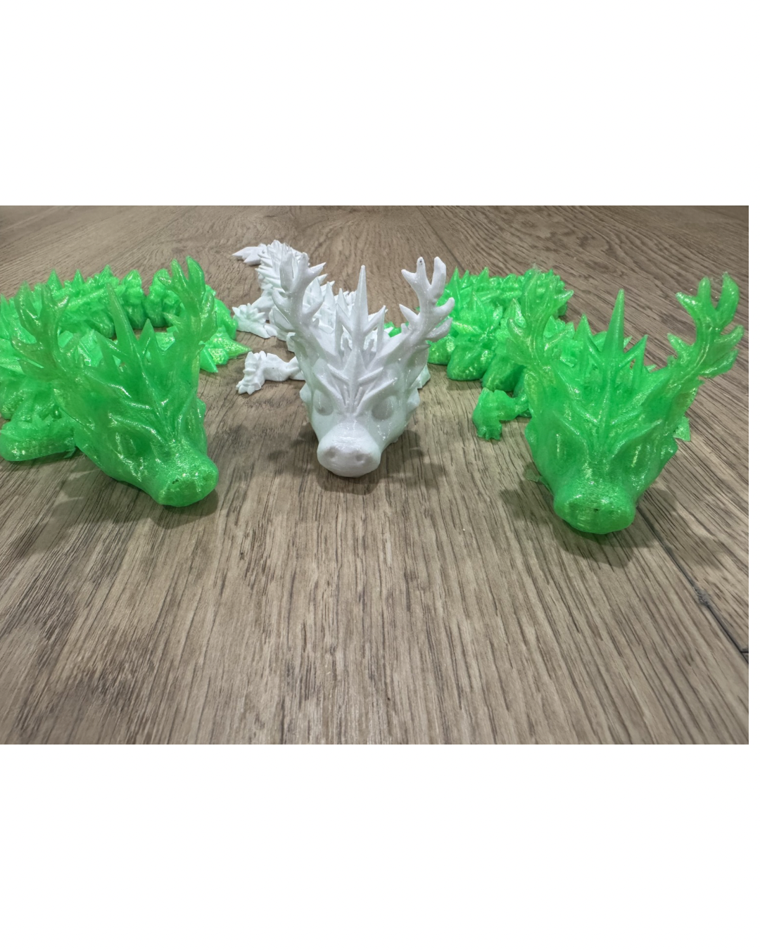 3D Printed Articulated Crystal Dragon Fidget Toy