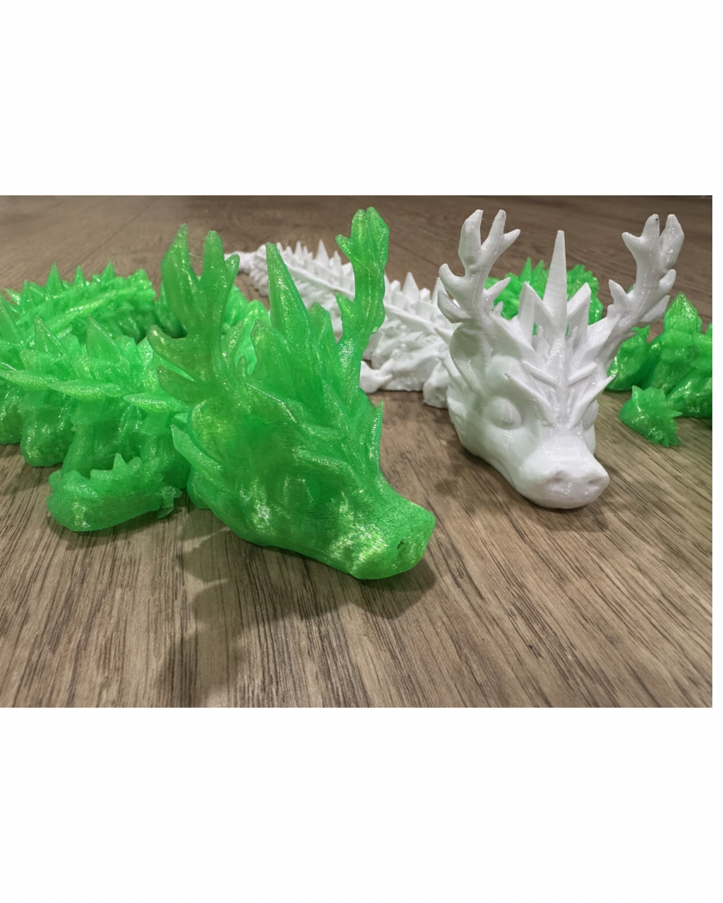 3D Printed Articulated Crystal Dragon Fidget Toy