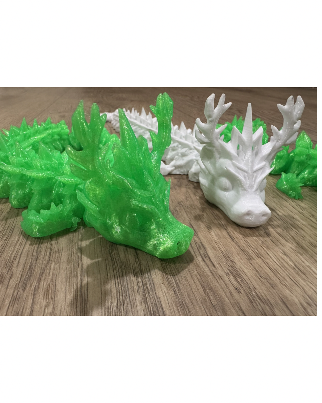 3D Printed Articulated Crystal Dragon Fidget Toy