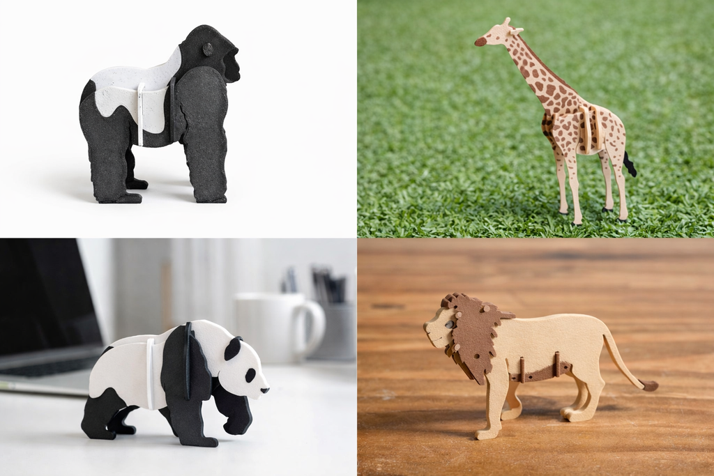WildBuild 3D Animal Puzzle Set